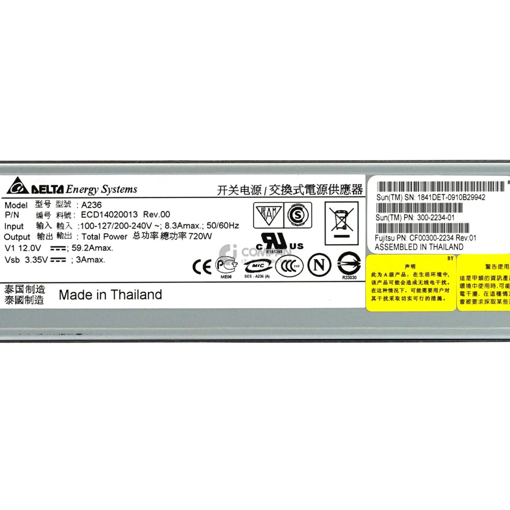 300-2234-01 SUN  720W POWER SUPPLY A236  M2